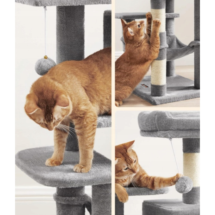 Низький когтеточка-ліжечко для котів Feandrea у вигляді вежі