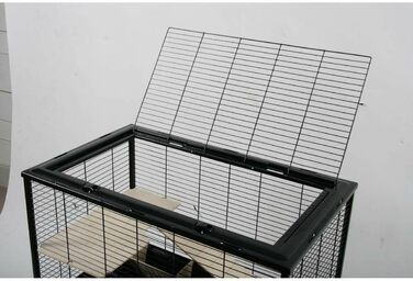 Клітка для гризунів Zolux Neo Silta мала, чорна, 77,5x47,5x87,5 см