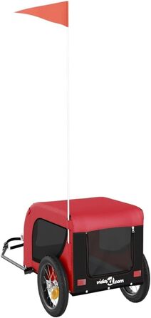 Причіп для велосипеда ARKEM для собак, червоно-чорний, з тканини Oxford та металу