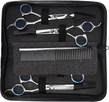 Набір професійних ножиць для грумінгу собак та котів - 6 шт.