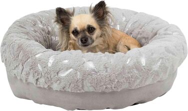 Ліжко для собак TRIXIE з пухом, 50 см, сірий/сріблястий - зручне лежання для маленьких собак, з велюром та плюшем, антиковзаюче, миється, 36528