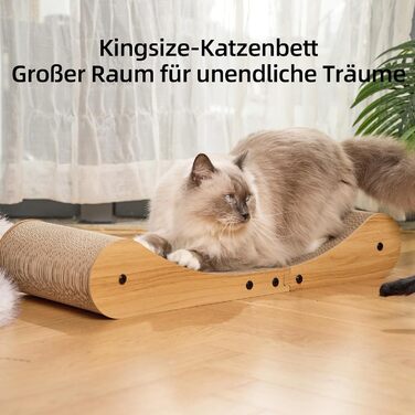 Кігтеточка для котів Nekosan, 70 см, велика, з картону, лежанка-кігтеточка