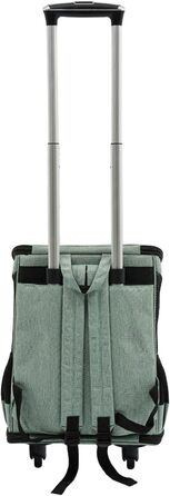 Транспортна переноска для собак та котів з колесами, складна, рюкзак для тварин з телескопічною ручкою, переноска для великих котів та маленьких собак з дихаючою сіткою, рюкзак для домашніх тварин до 9 кг (зелений)