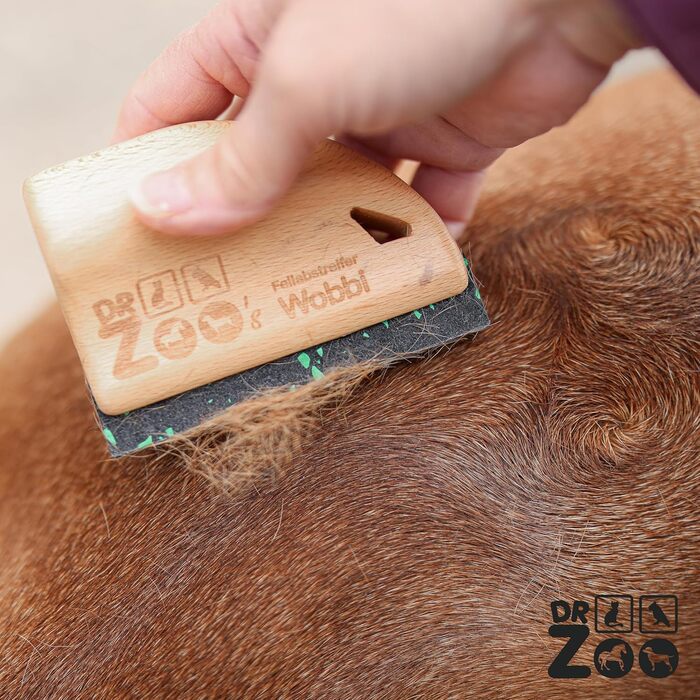 Щітка для собак DR Zoo Wobbi - для видалення шерсті під час линьки - видаляє шерсть у коротко-, гладко- та довгошерстих собак - щадна щітка для собак