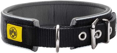 Нашийник для собак HUNTER Neopren Reflect BVB, світловідбиваючий, з підкладкою, чорний/жовтий, 45 см