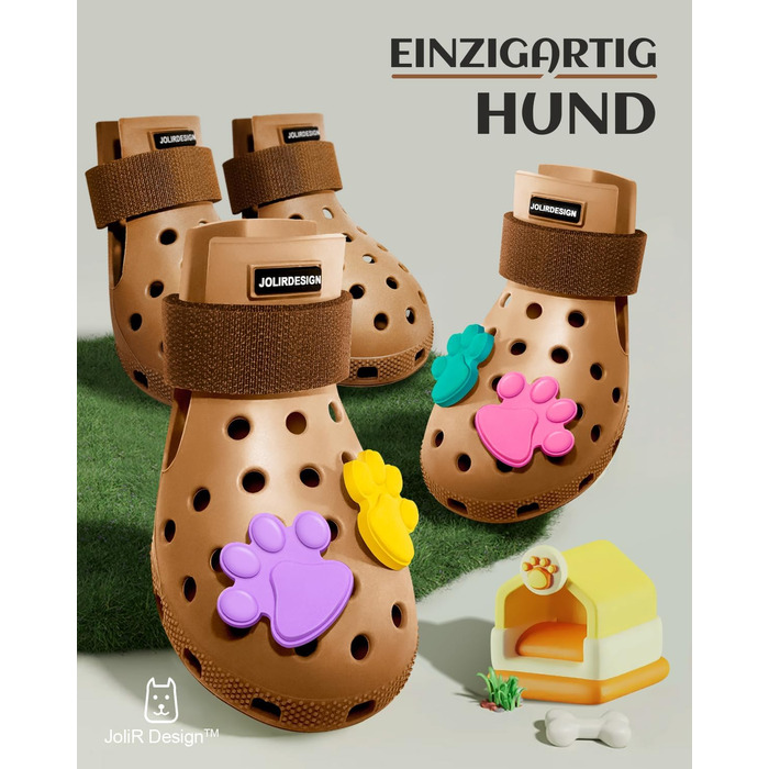 Чоботи для собак: захист подушечок лап, водонепроникні, зручні, дихаючі, неслизькі, легкі в догляді. Ідеальні для літа та зими (колір: коричневий, розмір: XS)