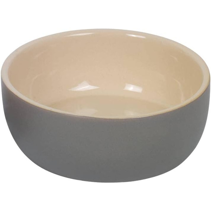 Керамічна миска Nobby Kaunis, сіра/кремова, Ø 18,5 x 7,0 см, 1 л, 1 шт.
