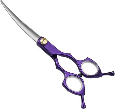 Вигнута ножиці для грумінгу домашніх тварин 6.8' - ножиці для собак, котів, грумінг, нержавіюча сталь, для стрижки лап, вух, очей