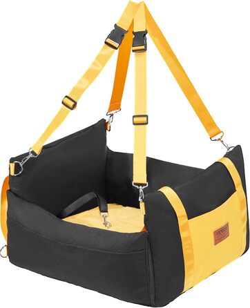 Автокрісло для собак VEVOR, чорне, S - водовідштовхувальне, з кишенею та страхувальним ремінцем