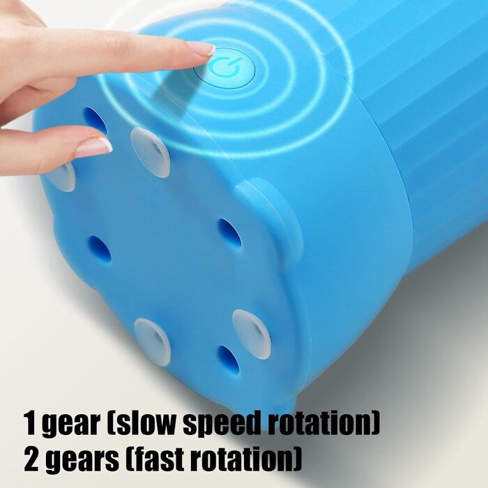 Електричний очищувач лап для собак, мийка для лап, автоматичний, USB, перезаряджається, зелений (блакитний)