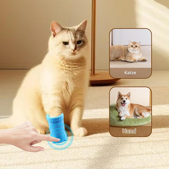 Автоматичний мийник лап для собак - інтелектуальний пристрій з USB-зарядкою, портативний | Для дому та вулиці, блакитний