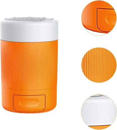 Автоматичний мийник лап для собак та котів JAYIOLA - мийка лап для тварин з обертовим очищувачем, PP матеріал, оранжевий