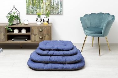 Подушка для собак та котів Baroni Home, 47x70x8 см, сіро-блакитна, M