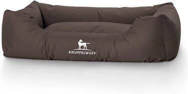 Ліжко для собак Knuffelwuff Finlay XL 105x75 см коричневе з нейлону, знімний чохол, високі борти, легко чиститься, для великих, середніх і малих порід