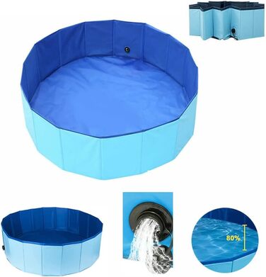 Buy-Simplicity® басейн для домашніх тварин 80×21 см, міцний, не потребує надування, стійкий до проколів, для охолодження собак