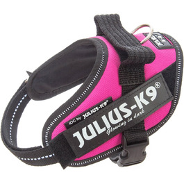 Шлея для собак Julius-K9 IDC Powerharness, темно-рожева, розмір Mini-Mini, з двома безкоштовними індивідуальними нашивками