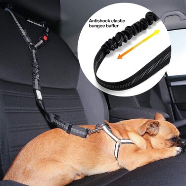 Автомобільний ремінь безпеки для собак DKDDSSS (2 шт.), кріплення для собак, захисний пасок для собак, автогурт для собак