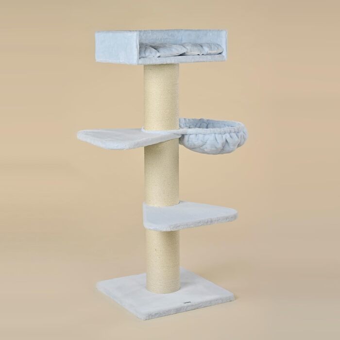 Драбина для котів RHRQuality Royalty – 158 см, товсті сизалеві стовпи (20 см), колір блакитний