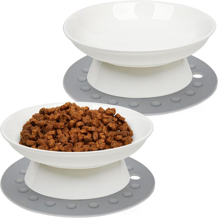 Набори мисок для котів Katzennapf (2 шт) з кераміки, підняті миски для котів, миски для води та корму
