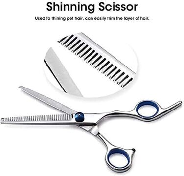 Набір для догляду за собаками CLQ: 4 ножиці з нержавіючої сталі для довгого та короткого волосся