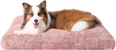 М'яке ліжко для собак EHEYCIGA, великі породи XXL, килимок для собак, великий розмір 120x90 см, рожевий колір