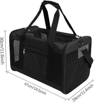 Транспортна переноска для собак та котів | Складане ліжко для котів | Рюкзак для прогулянок, парку, відпочинку на природі, подорожей, дому, кемпінгу, пікніків, покупок, чорний