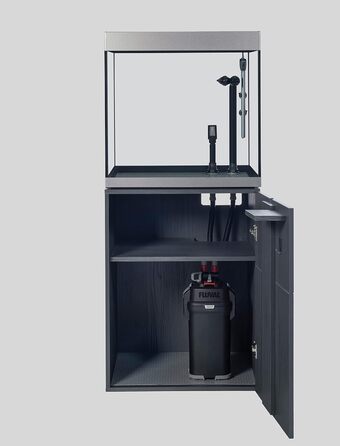 Акваріумний комплект Fluval Siena 160, 166 л, з біло-графітовою тумбою