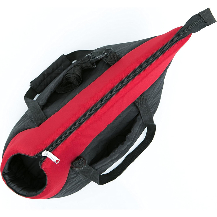 Транспортна сумка для собак та котів (R2, чорний/червоний)