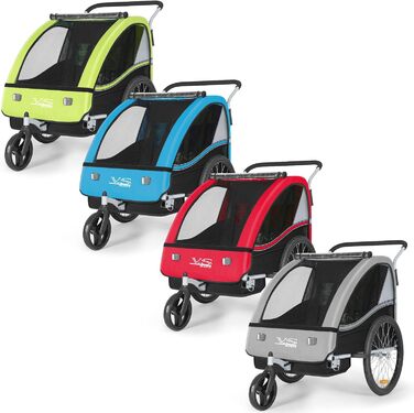 Дитячий причіп Tiggo VS 2-в-1: причіп для велосипеда та коляска-візок, червоний