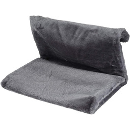 Килимок-грілка для котів на радіатор - м'який, плюшевий, металевий каркас, складаний, сірий