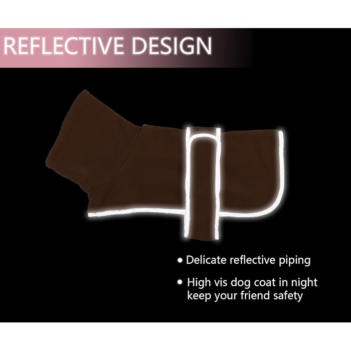 Теплий зимовий одяг для такси (дворняг та мініатюрних) - куртка з регулюванням, з отвором для шлейки, коричнева, розмір XS (довжина спини 31-33 см)