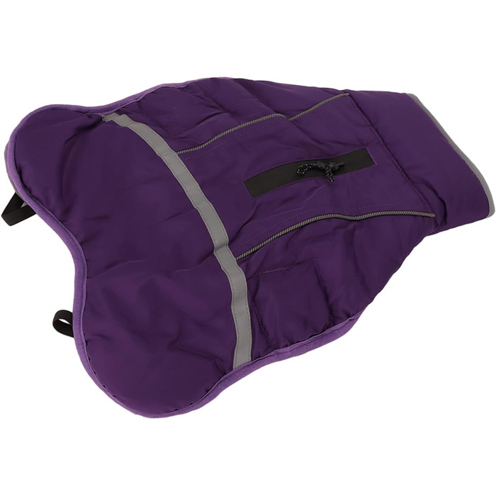 Зимовий теплий куртка для собак з регулюванням, світловідбиваючий, м'який, для малих, середніх та великих порід (M) фіолетовий