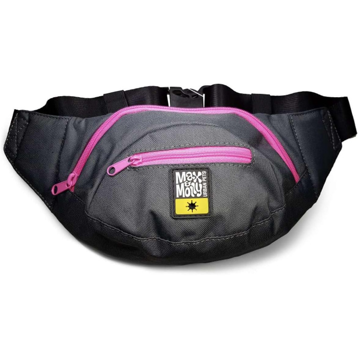 Сумка для ласощів Max & Molly Hundeleckerli з відділеннями, для іграшок та аксесуарів, з дозатором для відходів, регульований розмір, рожева