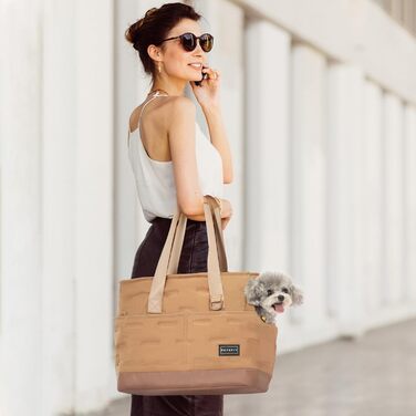 Petsfit складна сумка-переноска для собак і котів, шолдер, для цуценят і котенят, колір хакі