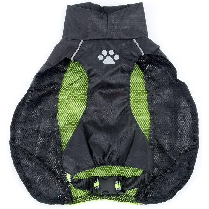 Водонепроникний дощовик для собак середніх та великих порід Zunea, відбиваючий, легкий, вітронепроникний, з сіткою всередині, захист від дощу, для прогулянок на відкритому повітрі, зелений, 3XL