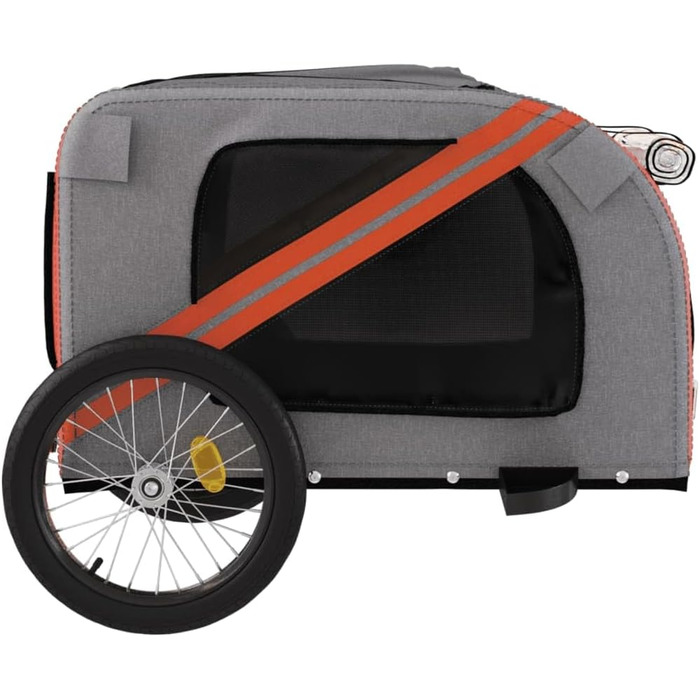 Причеп для тварин Bicycletrailer-9386-DYQ-251114-MWYT (133,5x69x73,5 см, помаранчевий та чорний)