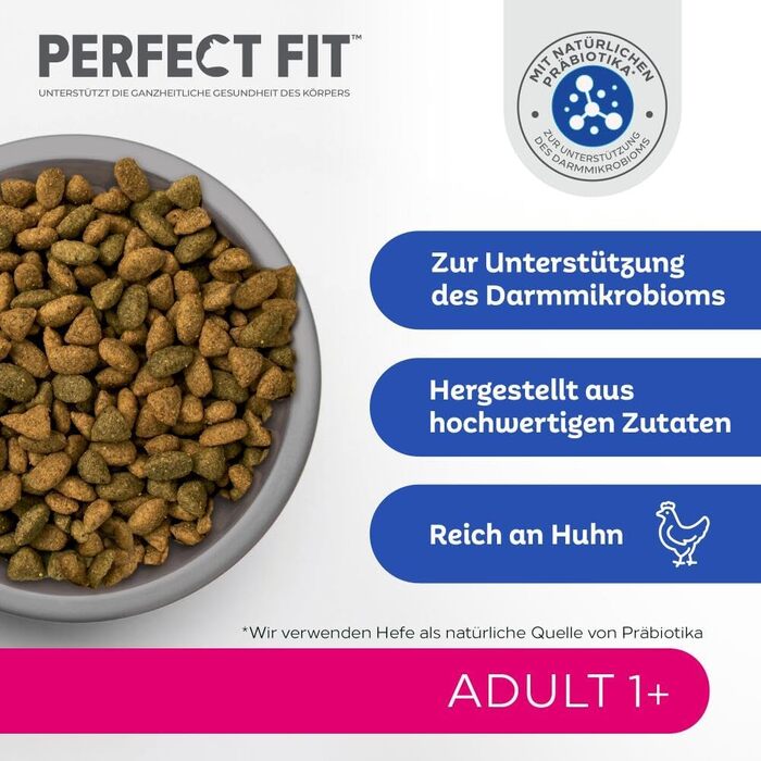 Сухий корм для дорослих котів Perfect Fit Adult 1+ з куркою, 7 кг