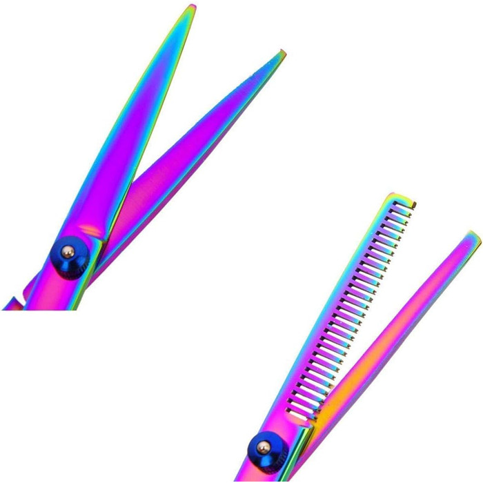 Набір для стрижки тварин QUNINE: професійні ножиці для стрижки собак та котів, 7-дюймові ножиці для фінальної обробки, нержавіюча сталь