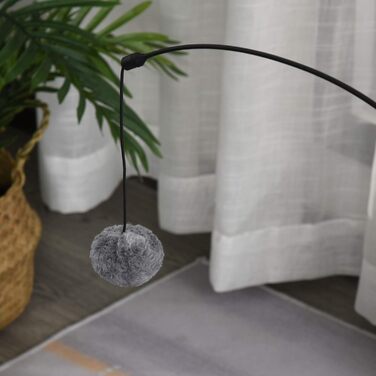 Дерево для котів PawHut з гамаком, когтеточкою та іграшкою, сірого кольору, 40x40x72 см