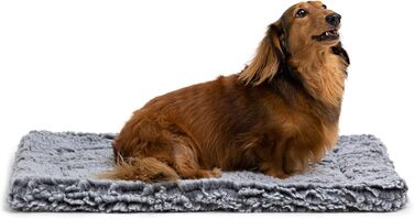 Міцне ліжко для собак Stoutwool - стійке до гризіння, для маленьких порід, 58x41x5 см, сірий