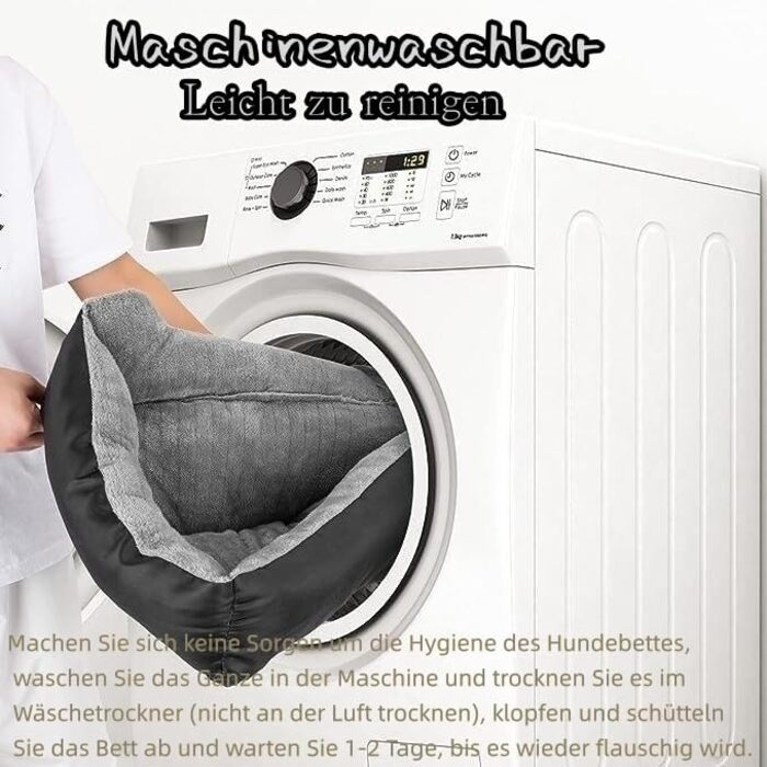 Крісло-ліжко для собак Flying Wings, м'яке та зручне, сіро-чорне (70x50 см)