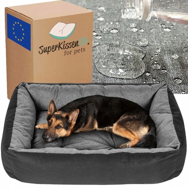 Диван для собак Superkissen24, сірий, 120 см x 90 см