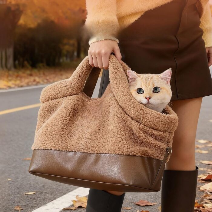 Сумка-переноска для собак та котів до 3 кг, сірого кольору (S)