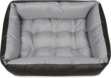 Ліжко для собак SuperKissen24: корзина, диван, ліжко для малих, середніх та великих собак. Розмір M, сірий, 70x55 см. Миється. Упаковка: 1 шт.