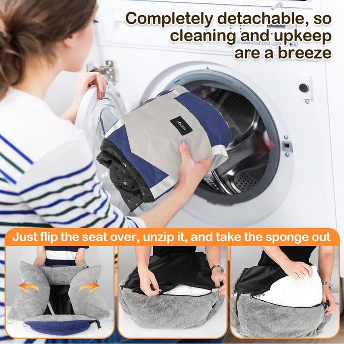 Автомобільний лежак для собак 3-в-1 - переносна ліжко для маленьких собак, з м'яким килимком, для переднього або заднього сидіння, внутрішнє та зовнішнє використання (04-Блакитний)