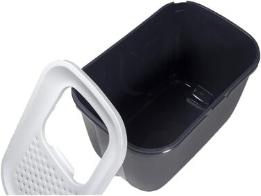 Лотку для котів Katzentoilette Hop In, сірий антрацит/білий, 58,5 x 39 x 39,5 см