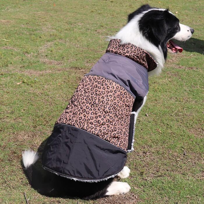 Водонепроникний зимовий теплий одяг для собак - теплий зимовий одяг для маленьких та середніх собак, двосторонній (Коричневий, XL) XL Коричневий