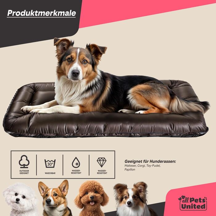 Килимок для собак, лежанка для собак Indoor & Outdoor, м'яке гніздище для собак та котів (M - 75x52 см)