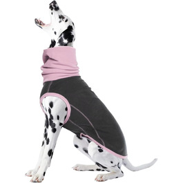 Пуловер для собак IECOii: теплий флісовий пуловер, сорочка, жилетка для собак, сірий колір, розмір L (обхват грудей 48 см)