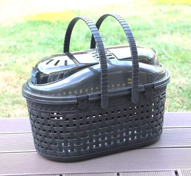 Переносна переносна клітка-переноска для кота/собаки Iris Ohyama, чорна, 45x29x28.5 см, MPC-450